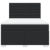 Cama box spring con colchón cuero sintético negro 140x190 cm