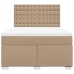 Cama box spring con colchón cuero sintético capuchino 140x190cm