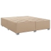 Cama box spring con colchón cuero sintético capuchino 200x200cm