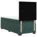 Cama box spring con colchón terciopelo verde oscuro 80x200 cm