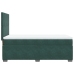 Cama box spring con colchón terciopelo verde oscuro 80x200 cm