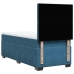 Cama box spring con colchón terciopelo azul oscuro 80x200 cm