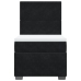 Cama box spring con colchón cuero sintético negro 90x190 cm