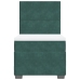 Cama box spring con colchón terciopelo verde oscuro 90x190 cm