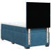 Cama box spring con colchón terciopelo azul 90x190 cm