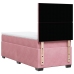 Cama box spring con colchón terciopelo rosa 90x190 cm