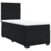 Cama box spring con colchón cuero sintético negro 90x190 cm