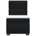 Cama box spring con colchón cuero sintético negro 90x190 cm