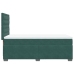 Cama box spring con colchón terciopelo verde oscuro 90x190 cm