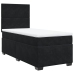 Cama box spring con colchón terciopelo negro 90x200 cm