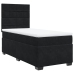 Cama box spring con colchón terciopelo negro 90x200 cm