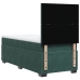 Cama box spring con colchón terciopelo verde oscuro 100x200 cm