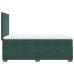 Cama box spring con colchón terciopelo verde oscuro 100x200 cm