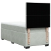 Cama box spring con colchón terciopelo gris claro 100x200 cm