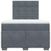 Cama box spring con colchón terciopelo gris oscuro 120x190 cm