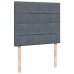 Cama box spring con colchón terciopelo gris oscuro 120x190 cm