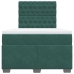 Cama box spring con colchón terciopelo verde oscuro 120x190 cm