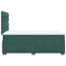 Cama box spring con colchón terciopelo verde oscuro 120x190 cm