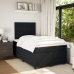 Cama box spring con colchón terciopelo negro 120x200 cm