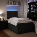 Cama box spring con colchón terciopelo negro 120x200 cm