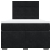 Cama box spring con colchón terciopelo negro 120x200 cm