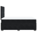 Cama box spring con colchón terciopelo negro 120x200 cm