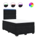 Cama box spring con colchón terciopelo negro 120x200 cm