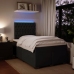 Cama box spring con colchón terciopelo negro 120x200 cm