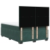 Cama box spring con colchón terciopelo verde oscuro 140x190 cm