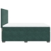 Cama box spring con colchón terciopelo verde oscuro 140x190 cm