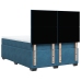 Cama box spring con colchón terciopelo azul 140x190 cm