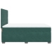 Cama box spring con colchón terciopelo verde oscuro 140x190 cm