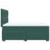 Cama box spring con colchón terciopelo verde oscuro 140x190 cm