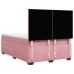 Cama box spring con colchón terciopelo rosa 140x200 cm