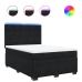 Cama box spring con colchón terciopelo negro 160x200 cm