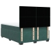 Cama box spring con colchón terciopelo verde oscuro 160x200 cm