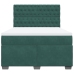Cama box spring con colchón terciopelo verde oscuro 160x200 cm