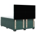 Cama box spring con colchón terciopelo verde oscuro 160x200 cm