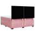 Cama box spring con colchón terciopelo rosa 180x200 cm