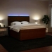 Cama box spring con colchón terciopelo rosa 180x200 cm