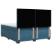 Cama box spring con colchón terciopelo azul 180x200 cm