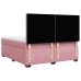 Cama box spring con colchón terciopelo rosa 180x200 cm