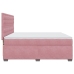 Cama box spring con colchón terciopelo rosa 180x200 cm