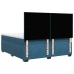 Cama box spring con colchón terciopelo azul 200x200 cm