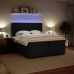 Cama box spring con colchón terciopelo negro 200x200 cm
