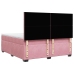 Cama box spring con colchón terciopelo rosa 200x200 cm