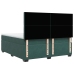 Cama box spring con colchón terciopelo verde oscuro 200x200 cm