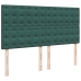 Cama box spring con colchón terciopelo verde oscuro 200x200 cm