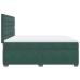 Cama box spring con colchón terciopelo verde oscuro 200x200 cm