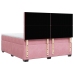 Cama box spring con colchón terciopelo rosa 200x200 cm